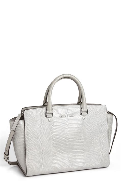 michael kors selma large satchel silver|Michael Kors selma large satchel.